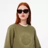 Broderet fleece sweatshirt