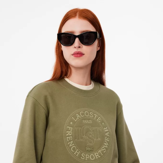 Broderet fleece sweatshirt