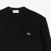 Carded uld sweater med rund hals