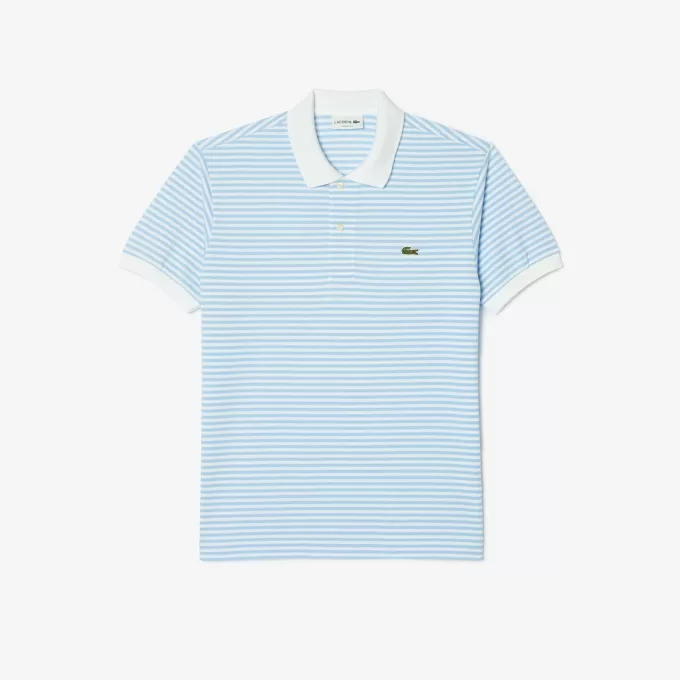 Classic Fit L.12.12 Stribet Petit Piqué Polo Shirt