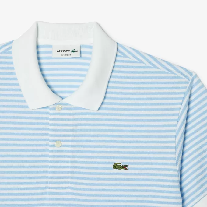 Classic Fit L.12.12 Stribet Petit Piqué Polo Shirt