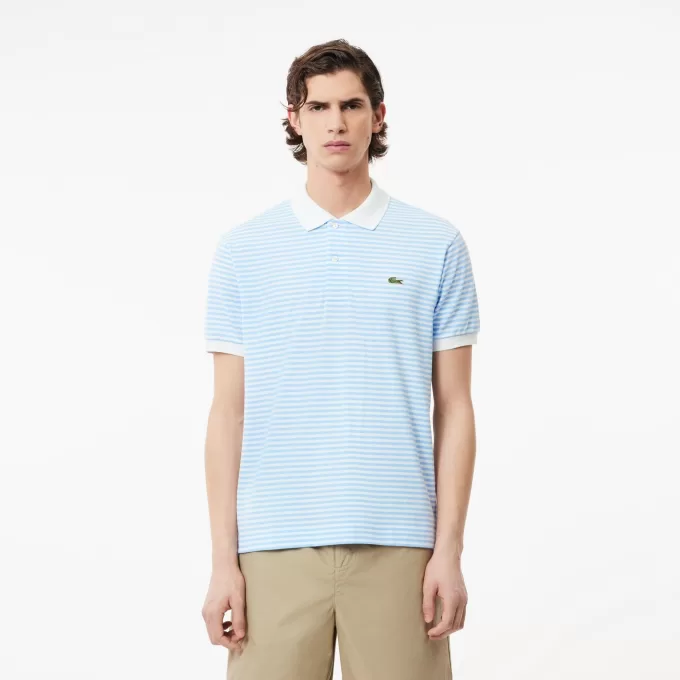 Classic Fit L.12.12 Stribet Petit Piqué Polo Shirt