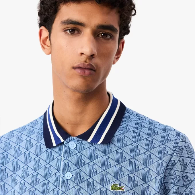 Classic Fit Monogram Jacquard Polo Shirt