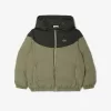 Colourblock Taffeta puffet jakke