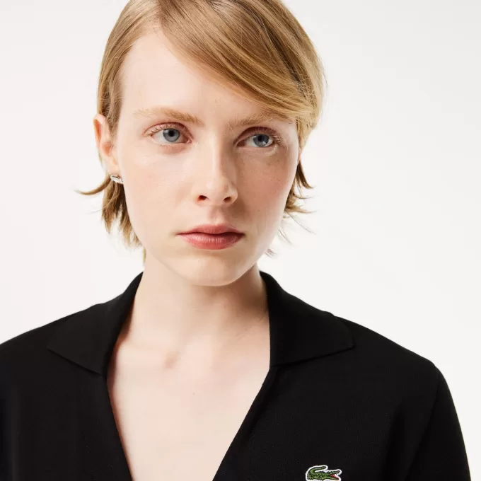 Crossover Stretch Pique Polo Shirt
