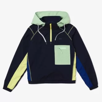 Dame Colour-Block Accents Pullover Windbreaker