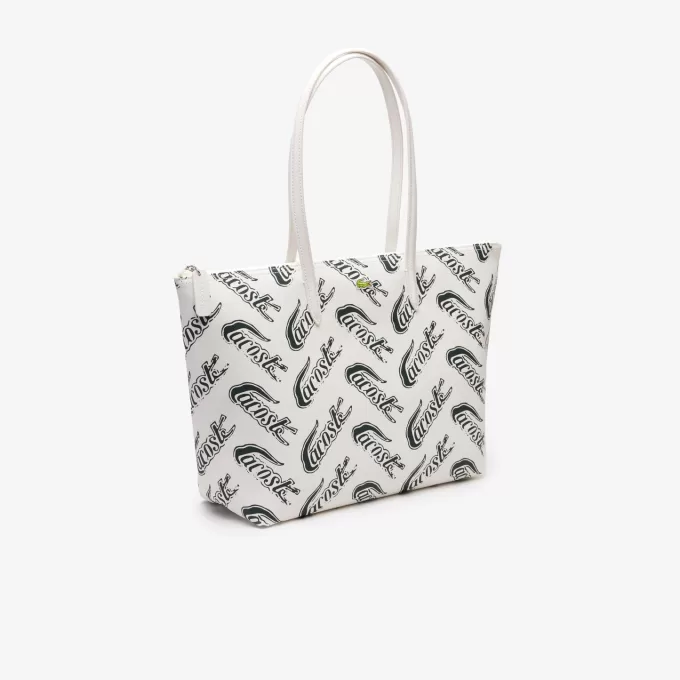 Dame Lacoste L.12.12 Logo Print Tote