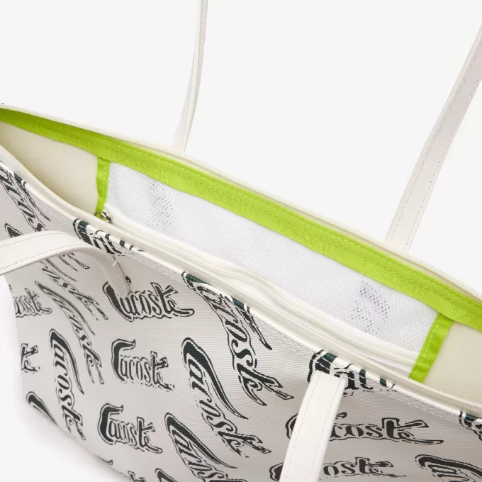 Dame Lacoste L.12.12 Logo Print Tote