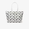 Dame Lacoste L.12.12 Logo Print Tote