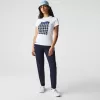 Dame Lacoste SPORT Åndbar T-shirt med Houndstooth-mønstret