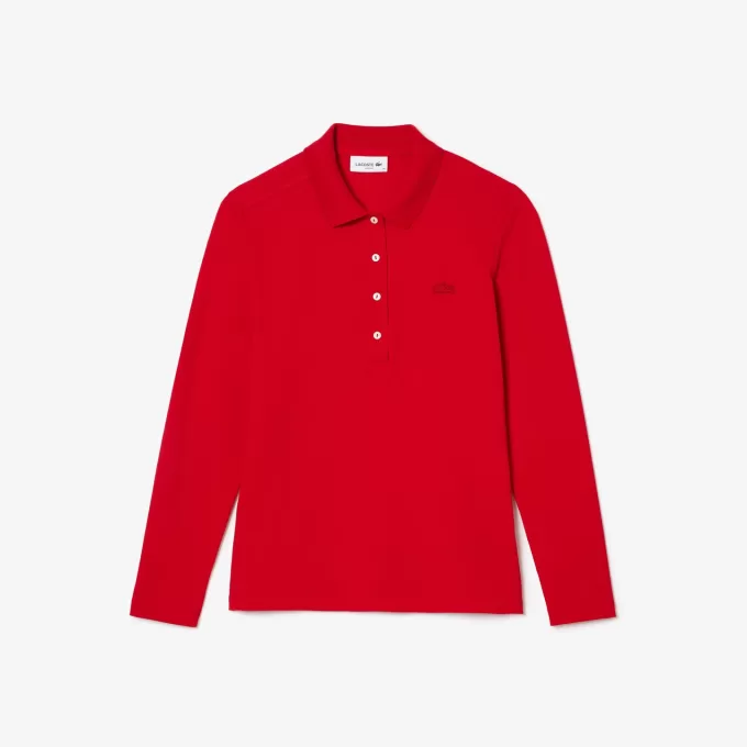 Dame Slim fit Stretch Piqué Lacoste Polo Shirt