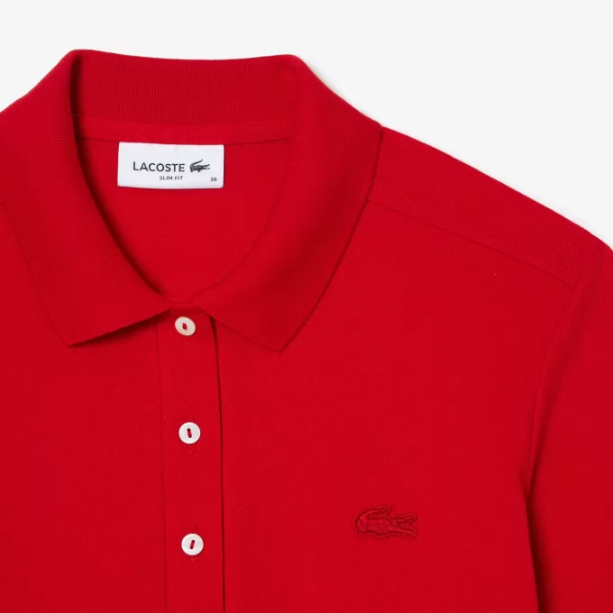 Dame Slim fit Stretch Piqué Lacoste Polo Shirt