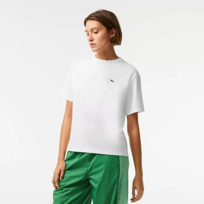 Dame T-shirt i premium bomuld med rund hals