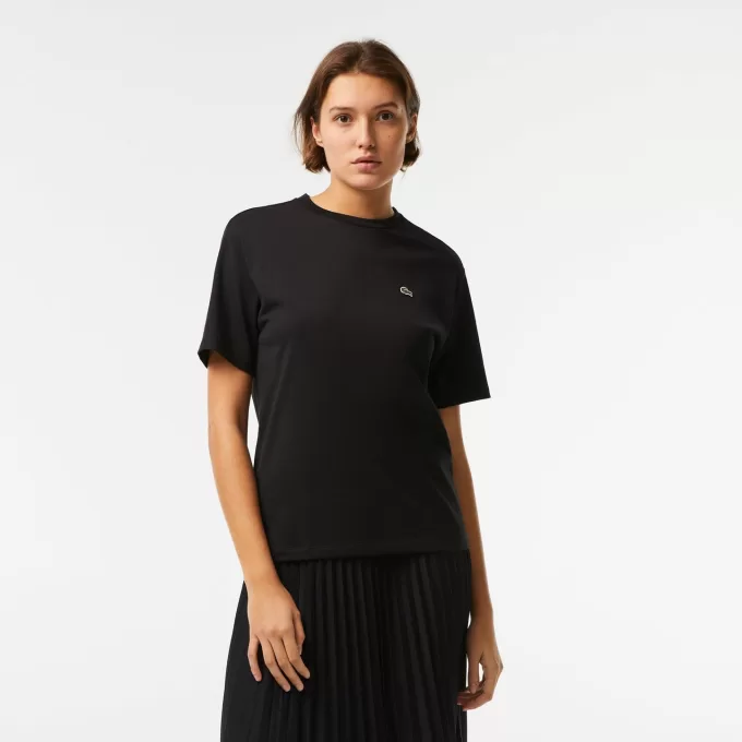Dame T-shirt i premium bomuld med rund hals