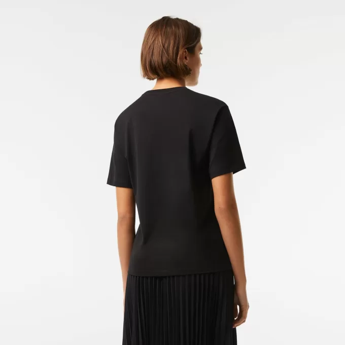 Dame T-shirt i premium bomuld med rund hals