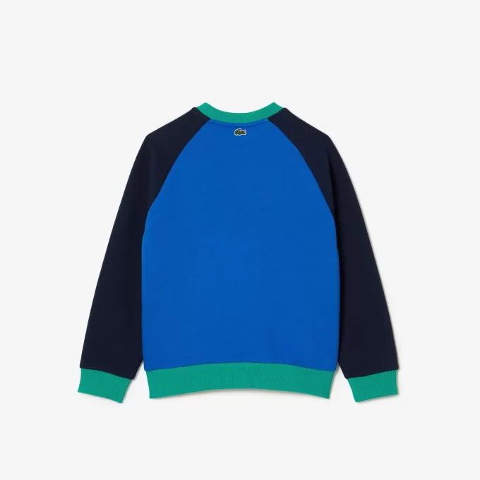 Drenge Lacoste mærket farveblok sweatshirt Drenge Lacoste mærket farveblok sweatshirt