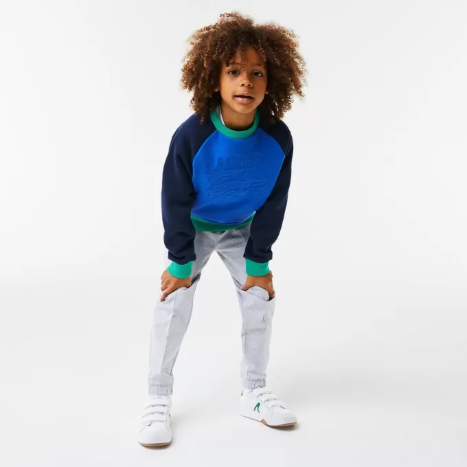 Drenge Lacoste mærket farveblok sweatshirt Drenge Lacoste mærket farveblok sweatshirt