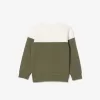 Fleece colourblock sweatshirt med rund hals