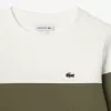 Fleece colourblock sweatshirt med rund hals