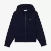 Fleece hættetrøje med lynlås