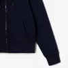 Fleece hættetrøje med lynlås