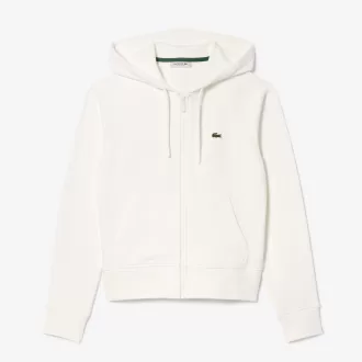 Fleece hættetrøje med lynlås