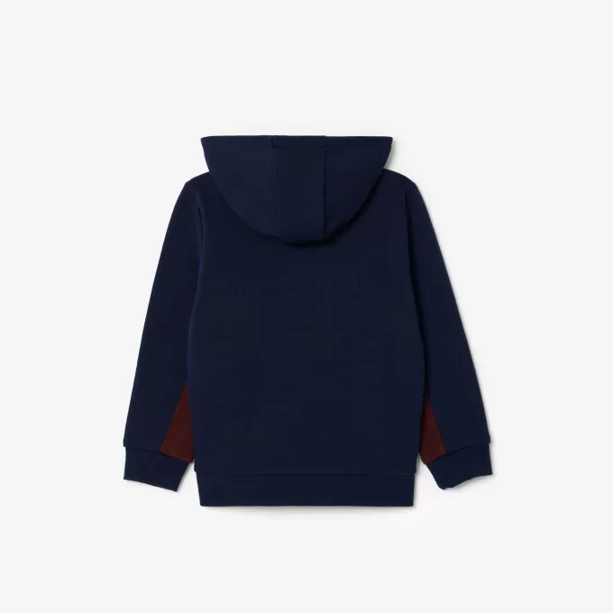 Fleece hættetrøje med lynlås