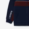 Fleece hættetrøje med lynlås