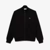 Fleece sweatshirt med høj hals med lynlås
