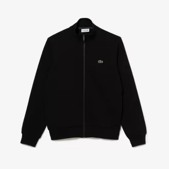 Fleece sweatshirt med høj hals med lynlås