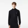 Fleece sweatshirt med høj hals med lynlås