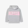 Fleece sweatshirt med kontrasttryk