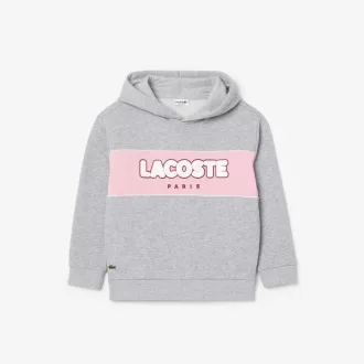 Fleece sweatshirt med kontrasttryk