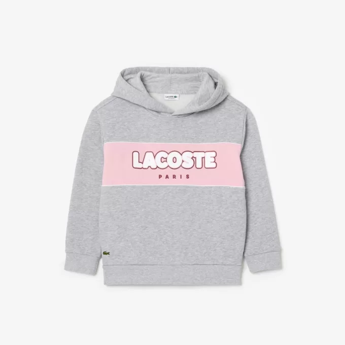 Fleece sweatshirt med kontrasttryk