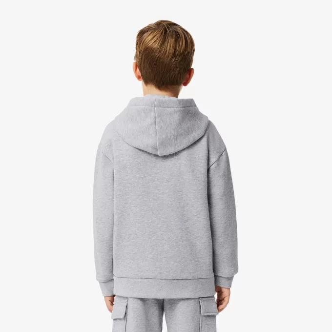 Fleece sweatshirt med kontrasttryk