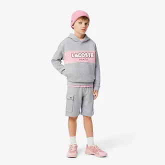 Fleece sweatshirt med kontrasttryk