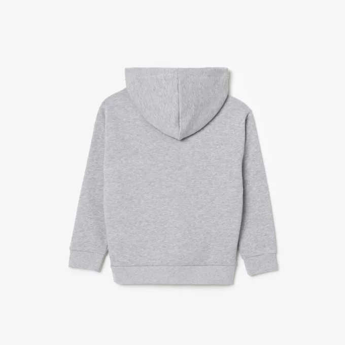 Fleece sweatshirt med kontrasttryk