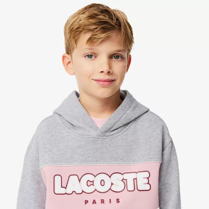 Fleece sweatshirt med kontrasttryk