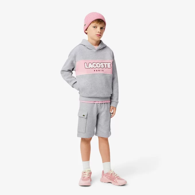 Fleece sweatshirt med kontrasttryk