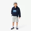 Fleece sweatshirt med kontrasttryk