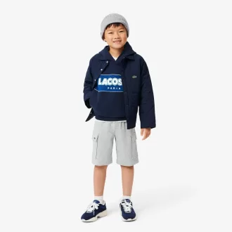 Fleece sweatshirt med kontrasttryk