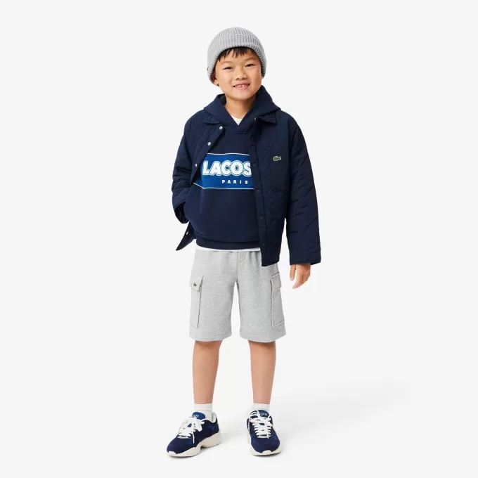 Fleece sweatshirt med kontrasttryk
