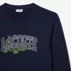 Fleece sweatshirt med krokodilletryk
