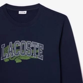 Fleece sweatshirt med krokodilletryk