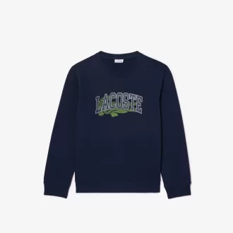 Fleece sweatshirt med krokodilletryk