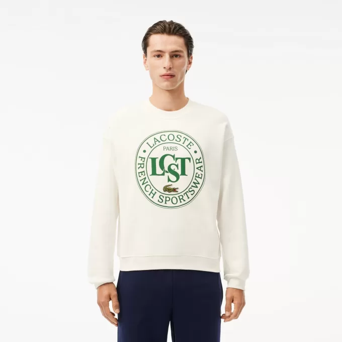 Fleece sweatshirt med løs pasform