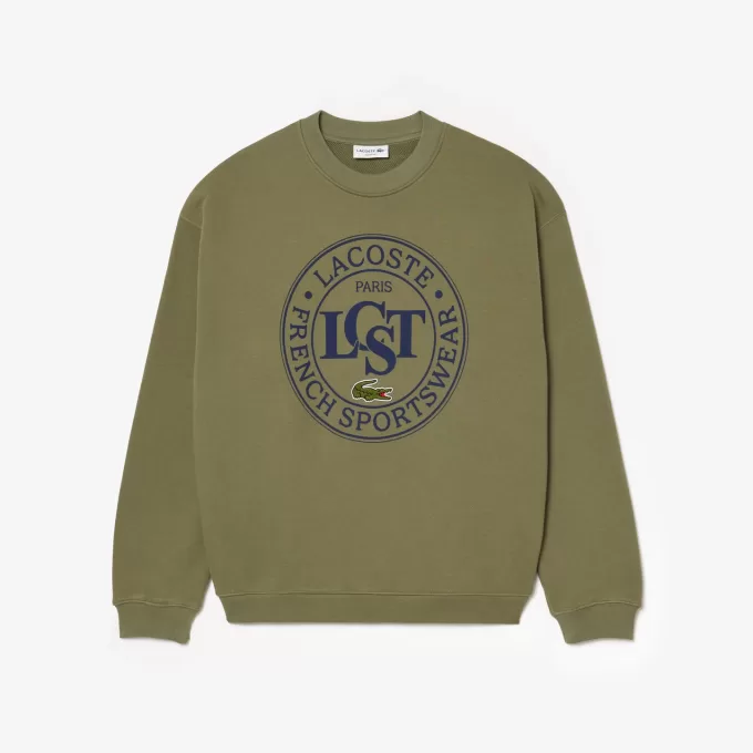 Fleece sweatshirt med løs pasform