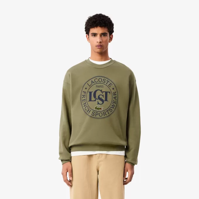 Fleece sweatshirt med løs pasform