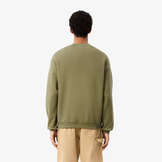 Fleece sweatshirt med løs pasform