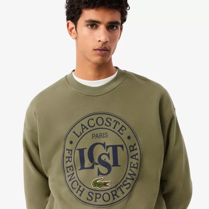 Fleece sweatshirt med løs pasform